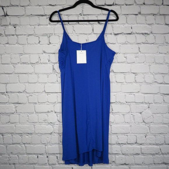 NWT - Women's Sleeveless Knee Length Maternity Dress - Blue - Picture 6 of 6